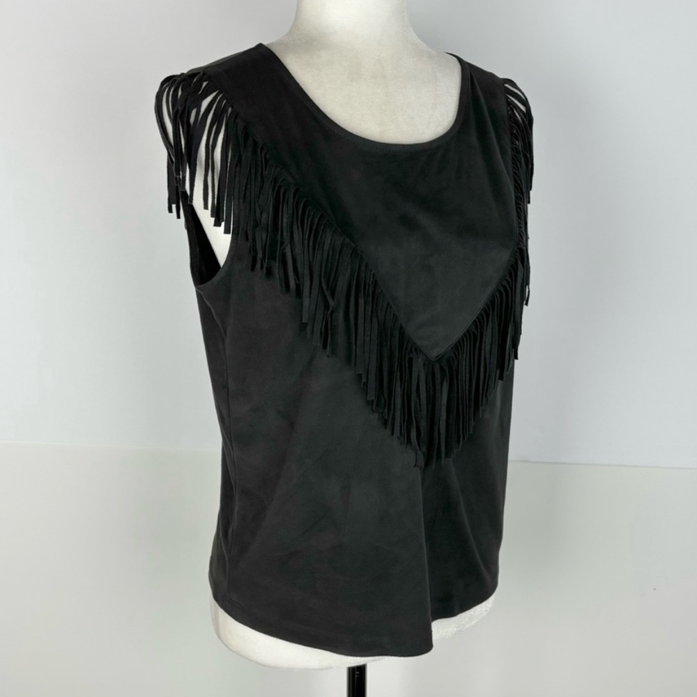 Dynamite black fringe top